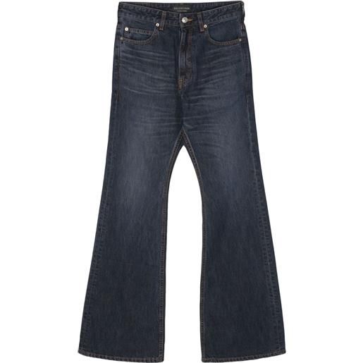 Balenciaga jeans svasati a vita alta - blu