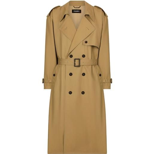 Dolce & Gabbana cappotto doppiopetto con cintura - toni neutri
