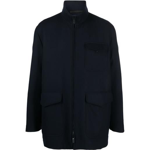 Giorgio Armani cappotto con zip - blu