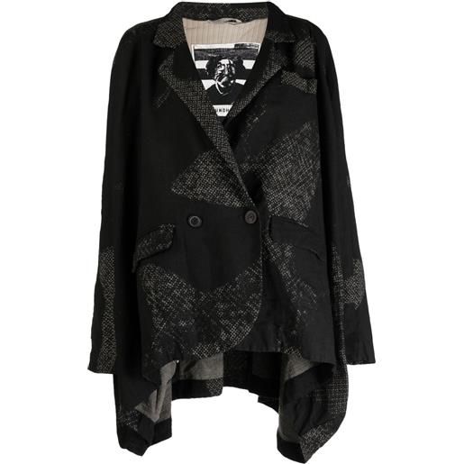 Rundholz giacca doppiopetto asimmetrico - nero