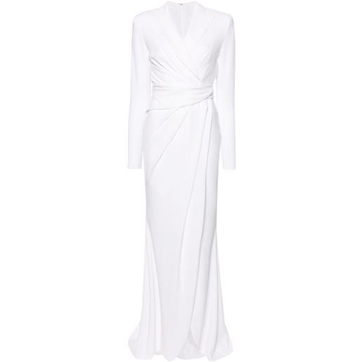 Talbot Runhof abito lungo - bianco