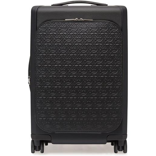 Ferragamo valigia con motivo gancini - nero