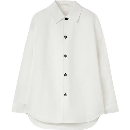 Jil Sander giacca-camicia a maniche lunghe - bianco