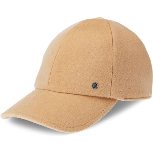 Maison Michel cappello da baseball tiger con placca logo - marrone
