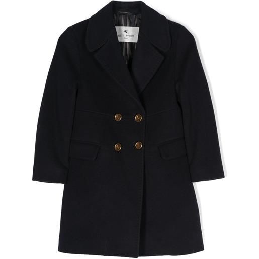 ETRO KIDS cappotto doppiopetto - blu