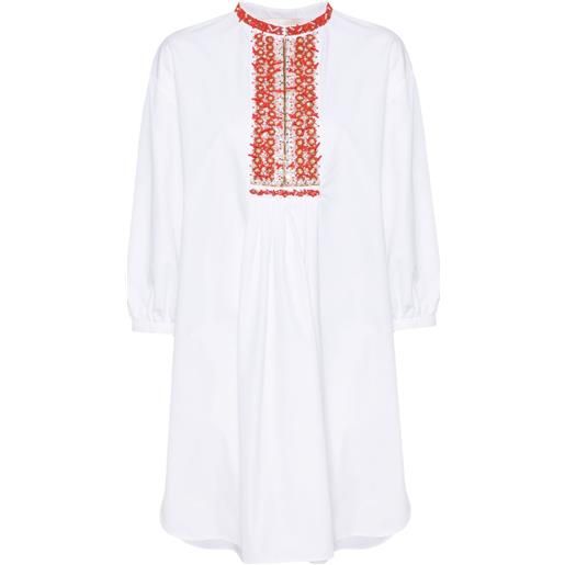 Valentino Garavani abito corto compact con ricamo - bianco