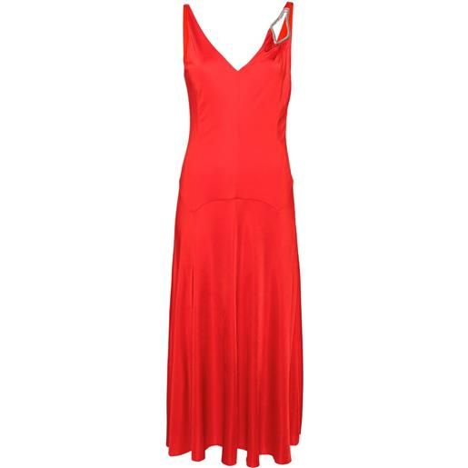 Lanvin abito midi con applicazione - rosso