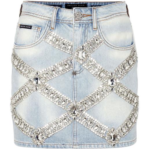 Philipp Plein minigonna denim - blu
