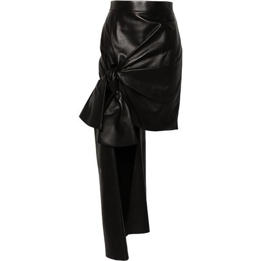 Alexander McQueen minigonna drappeggiata - nero