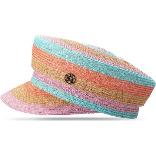 Maison Michel cappello da baseball abby a righe - blu