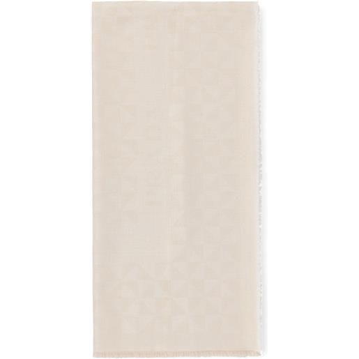 Prada scialle con logo jacquard - toni neutri