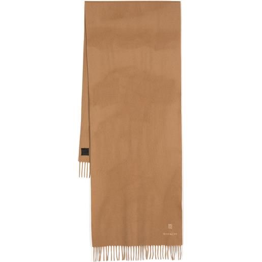 Givenchy sciarpa con ricamo 4g - marrone