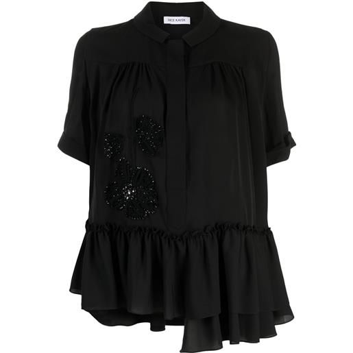 Dice Kayek camicia con ricamo - nero