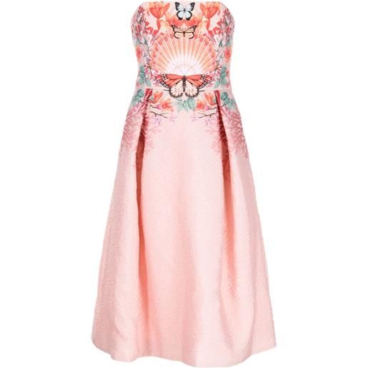 Mary Katrantzou abito midi con ricamo meadow - rosa