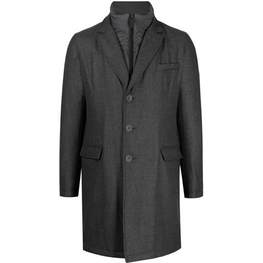 Herno cappotto monopetto a collo alto - grigio