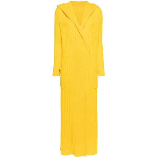 Teddy Cashmere cardigan chunky - giallo