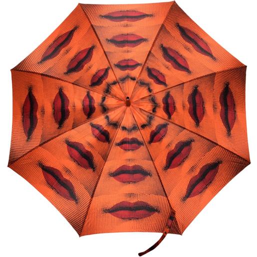 Fornasetti ombrello con stampa astratta - arancione