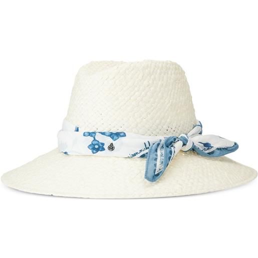 Maison Michel fedora kate con foulard - toni neutri