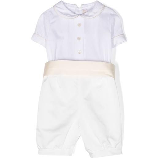 La Stupenderia tutina con scollo rotondo - bianco