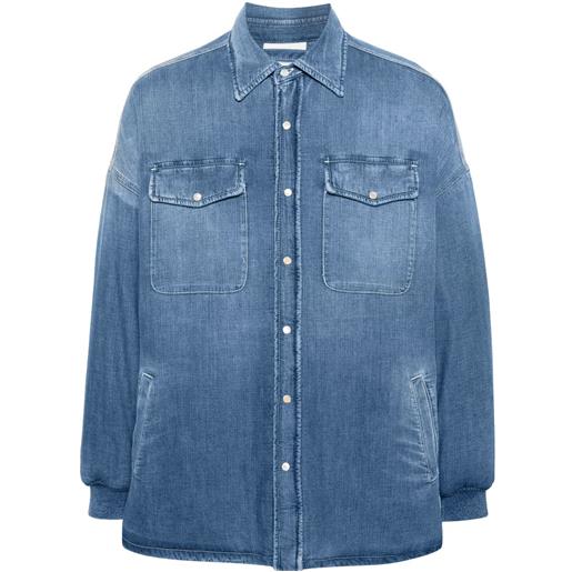 Alexander McQueen giacca denim con ricamo - blu