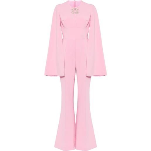 Elie Saab tuta intera svasata con applicazione - rosa