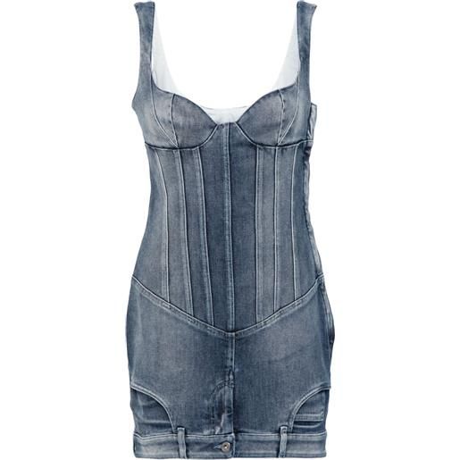 Off-White abito denim upside down - blu