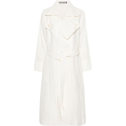 Issey Miyake trench shaped membrane - bianco
