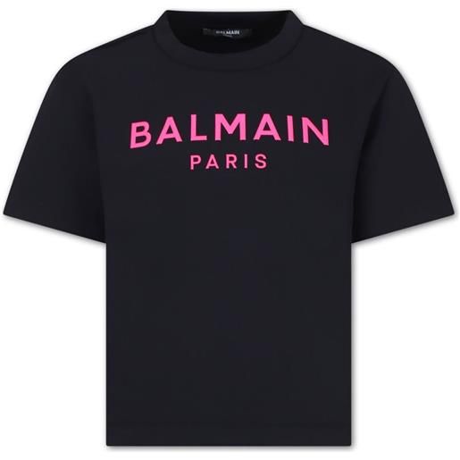 Balmain Kids t-shirt con stampa - nero