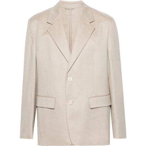 Prada berretto con logo a triangolo - toni neutri