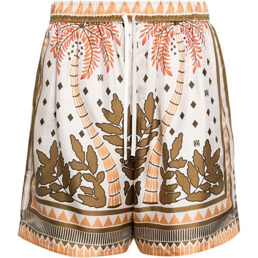 AMIRI shorts palm tree - marrone