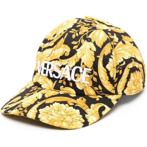 Versace cappello da baseball con ricamo - nero