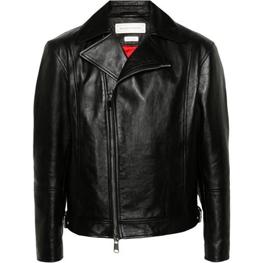 Alexander McQueen giacca biker con zip - nero