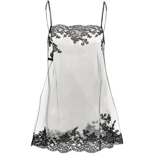 Carine Gilson abito in stile sottoveste - nero