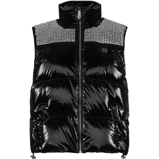 Philipp Plein gilet imbottito con decorazione - nero