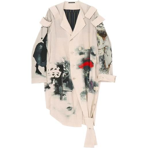 Yohji Yamamoto giacca con stampa - toni neutri