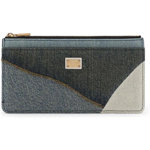Dolce & Gabbana portafoglio con design patchwork - blu