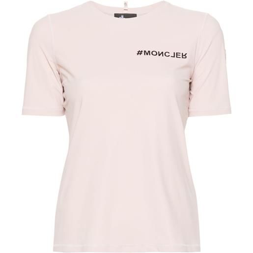 Moncler Grenoble t-shirt con logo goffrato - rosa