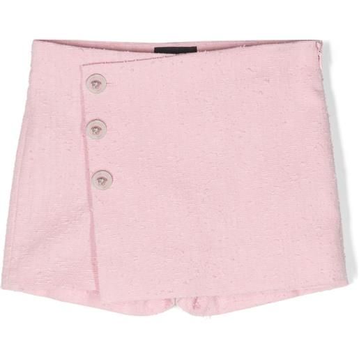 Versace Kids shorts medusa con bottoni - rosa