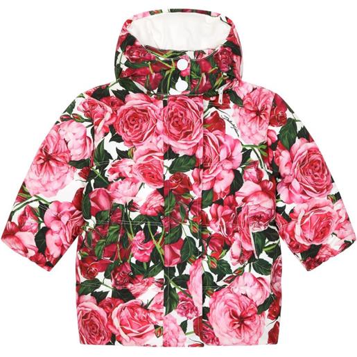 Dolce & Gabbana Kids piumino con stampa - rosa