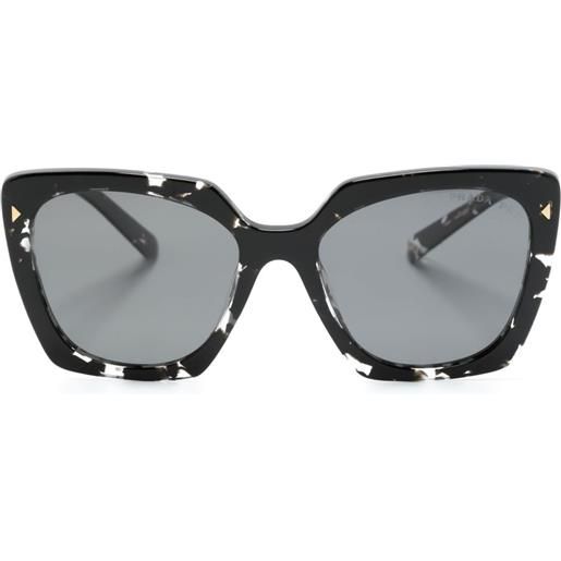 Prada Eyewear occhiali da sole a farfalla - nero