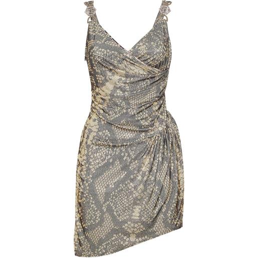 Philipp Plein abito corto con strass - toni neutri