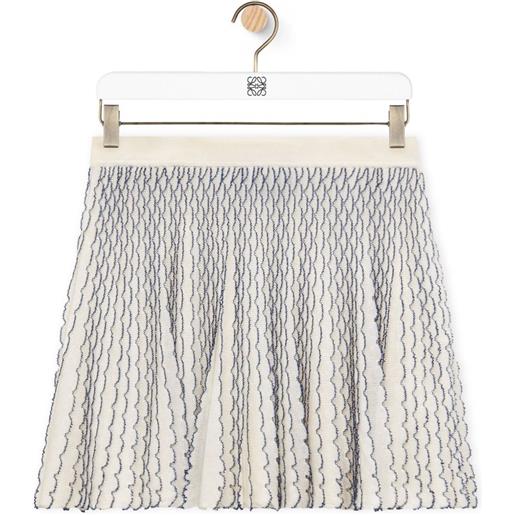 LOEWE mini skirt in viscose - bianco
