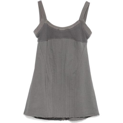 Elena Velez abito corto a corsetto - grigio