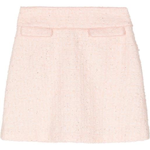 SHIATZY CHEN minigonna svasata in tweed - rosa
