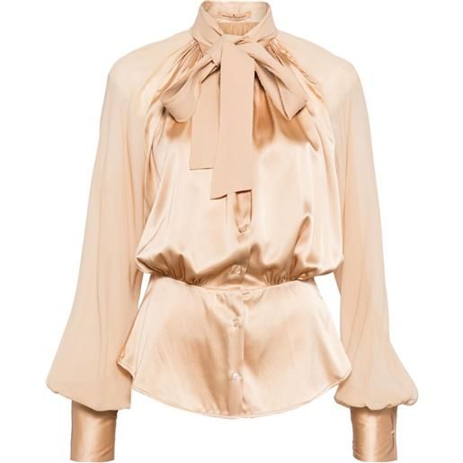 Ermanno Scervino camicia con maniche a palloncino - toni neutri