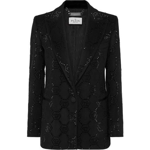 Philipp Plein blazer con monogramma - nero