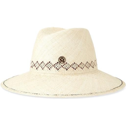 Maison Michel cappello kate intrecciato - toni neutri