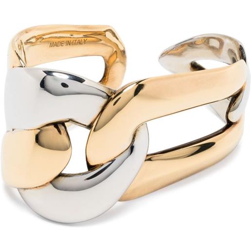 Alexander McQueen anello double chain - oro