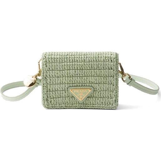 Prada portacarte all'uncinetto - verde