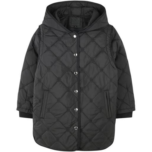 Givenchy Kids cappotto con maniche removibili - nero